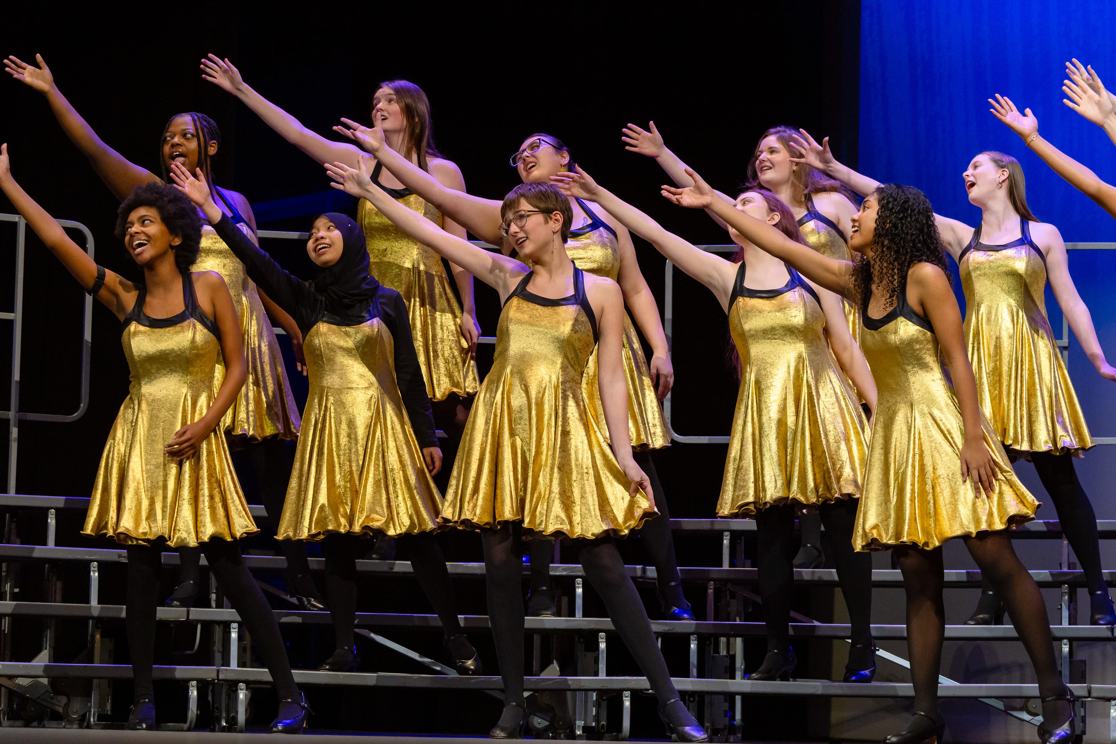 Students performing together at a youth festival.
